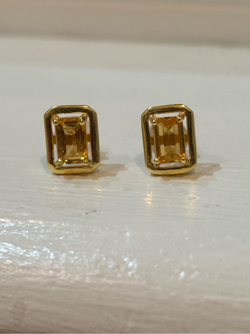 sterling silver citrine earrings